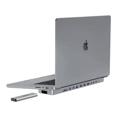 Product USB Hub USB-C / for MacBook Pro 13" / 14" INVZI Mag 12in2 with SSD tray (gray) base image