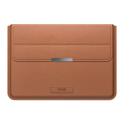 Product Τσάντα Laptop INVZI Leather with Stand Function for MacBook Pro/Air 15"/16" (Brown) base image