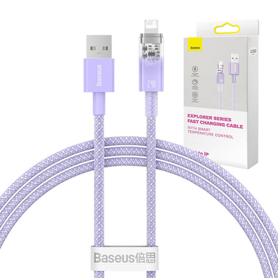 Product Καλώδιο USB to Lightning Baseus Explorer Series 1m 2.4A (purple) base image