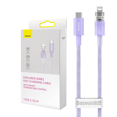 Product Καλώδιο USB-C to Lightning Baseus Explorer Series 1m 20W (purple) base image