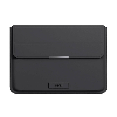 Product Τσάντα Laptop INVZI Leather with Stand Function for MacBook Pro/Air 13"/14" (Black) base image