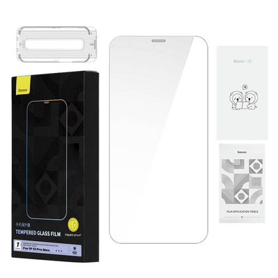 Product Screen Protector Baseus 0.4mm Iphone 12 Pro MAX + cleaning kit base image