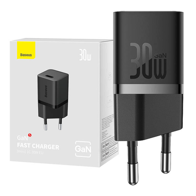 Product Φορτιστής Πρίζας Mini Baseus GaN5 30W (black) base image