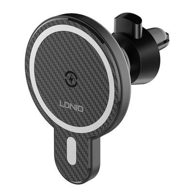 Product Βάση Αυτοκινήτου Ldnio ,MA20 with inductive charger 15W and metal ring (Black) base image