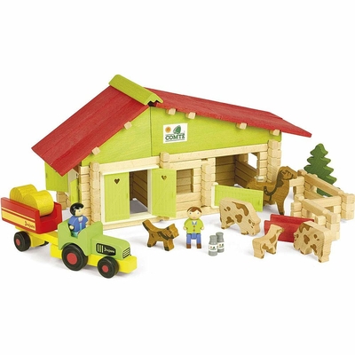 Product Μινιατούρες Δράσης Jeujura Wooden Farm 140 Τεμάχια Playset base image