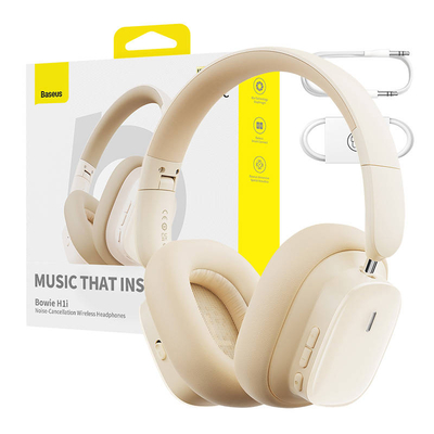 Product Headphones with Noise-Cancellation Baseus Bowie H1i (White) base image