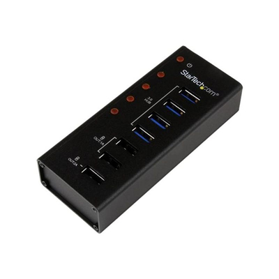 Product USB Hub StarTech 4 port USB 3.0 hub plus 3 charging ports base image