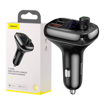 Product Φορτιστής Αυτοκινήτου Car Bluetooth MP3 Player Baseus T Shaped S-13 Black OS base image
