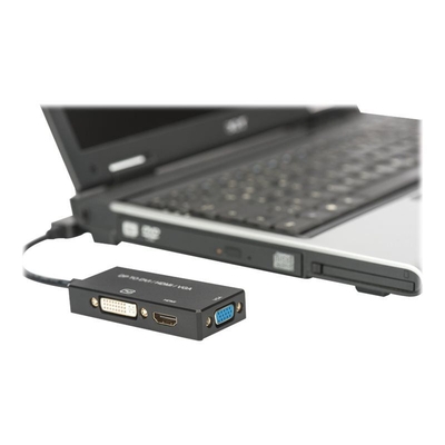 Product Καλώδιο DisplayPort Digitus 3in1 - DisplayPort/HDMI+DVI+VGA - 20 cm base image