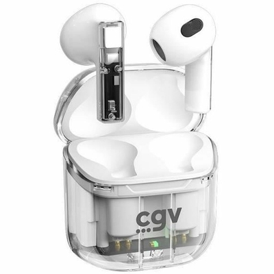 Product Ασύρματα Ακουστικά με Θήκη Φόρτισης CGV URBAN GHOST Λευκό base image