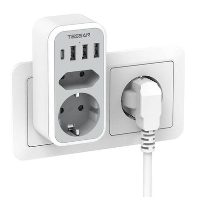 Product Πολύπριζο Tessan Wall Socket TS-328-DE base image