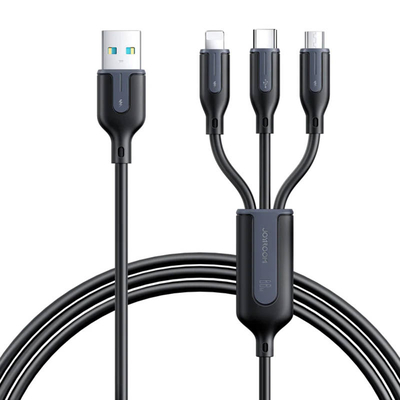 Product Καλώδιo USB Joyroom Multi-Use S-1T3066A15 3w1 / 3,5A / 66W / 1,2m (black) base image