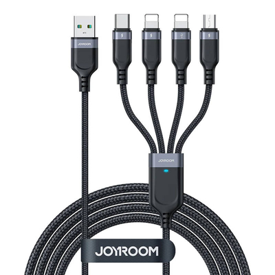 Product Καλώδιo USB Joyroom S-1T4018A18 4in1 USB-C / Lightning / 3.5A /1.2m (black) base image