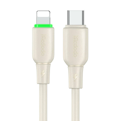 Product Καλώδιο USB-C to Lightning Mcdodo CA-4760 with LED light 1.2m (beige) base image