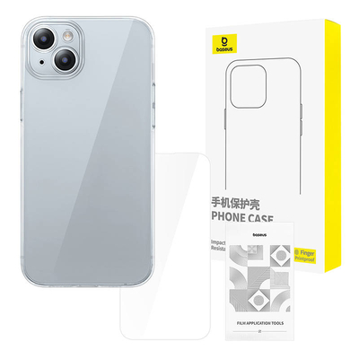 Product Θήκη Clear Baseus iPhone 15 + tempered glass base image