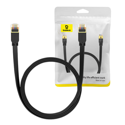 Product Καλώδιο Δικτύου Baseus Cat 7 UTP Ethernet RJ45 Flat 2 m black base image