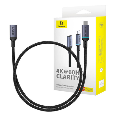 Product Καλώδιο USB-C Baseus High Definition extension Male to Female 10Gbps 0,5m (black) base image