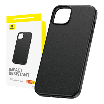 Product Θήκη για iPhone 15 Pro Baseus Fauxther Series (Black) base image