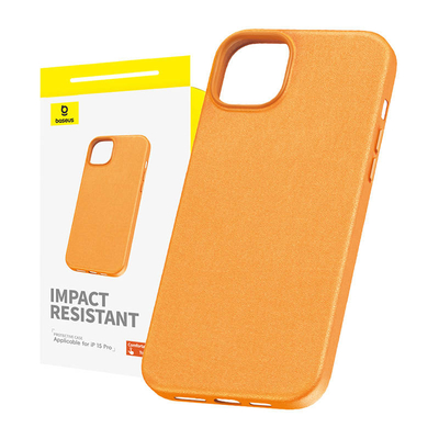 Product Θήκη για iPhone 15 Pro Baseus Fauxther Series (Orange) base image