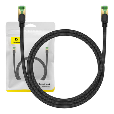 Product Καλώδιο Δικτύου Braided cat.8 Baseus Ethernet RJ45, 40Gbps, 1m (black) base image