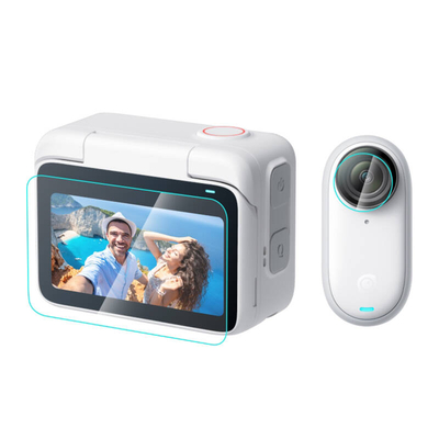 Product Αξεσουάρ 2 in 1 Screen and Lens Tempered Glass Film PULUZ For Insta360 GO 3 (Transparent) base image