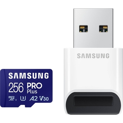 Product Κάρτα Μνήμης MicroSD Samsung PRO Plus 256 GB U3 A2 V30 (MB-MD256SB/WW) base image