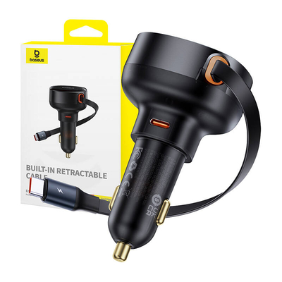Product Φορτιστής Αυτοκινήτου Baseus Enjoyment Pro with cable USB-C 60W (Black) base image