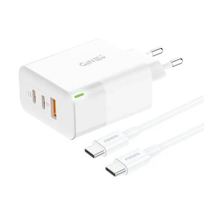 Product Φορτιστής Πρίζας Foneng GAN65 USB-A USB-C USB-C GAN65 2.4A 65W base image