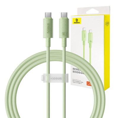 Product Καλώδιο USB Baseus Fast Charging USB-C to USB-C Habitat Series 1m 100W (green) base image