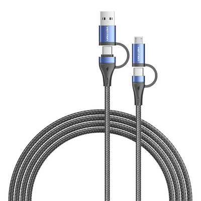 Product Καλώδιο USB 4 σε 1 USB 2.0 Vention CTLLH 1m (μαύρο) base image