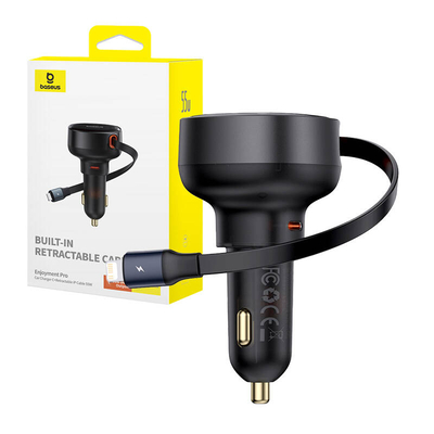 Product Φορτιστής Αυτοκινήτου Baseus Enjoyment Pro with Lightning + USB-C , 55W (black) base image