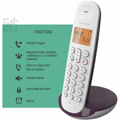 Product Τηλέφωνο IP Logicom DECT ILOA 150 SOLO Μελιτζάνα base image