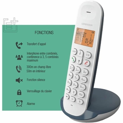Product Τηλέφωνο IP Logicom DECT ILOA 150 SOLO Σχιστόλιθος base image