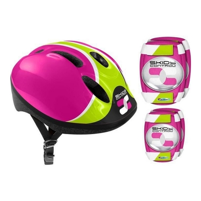 Product Kit με Κράνος και Επιγονατίδες Ροζ Κράνος Επιγονατίδες Μαξιλάρια αγκώνα base image