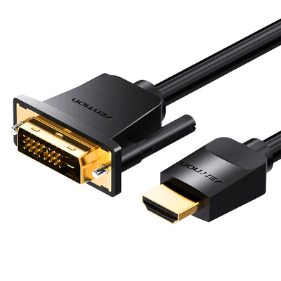 Product Καλώδιο HDMI Vention to DVI (24+1) ABFBF 1m, 4K 60Hz/ 1080P 60Hz (Black) base image