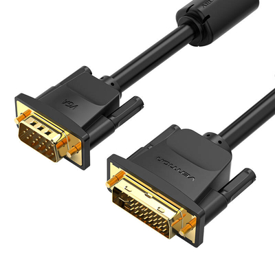 Product Καλώδιο DVI Vention (24+5) to VGA EACBI 3m, 1080P 60Hz (Black) base image