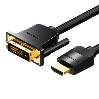 Product Καλώδιο HDMI Vention for DVI (24+1) Vention ABFBJ 5m, 4K 60Hz/ 1080P 60Hz (Black) base image