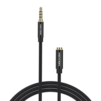 Product Καλώδιο Ήχου Vention TRRS 3.5mm Male to 3.5mm Female BHCBI 3m Black base image