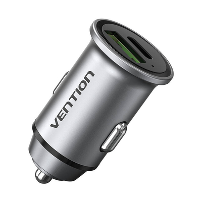 Product Φορτιστής Αυτοκινήτου Vention Dual Port USB-A, USB-C FFBH0 18/20W Gray base image