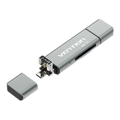 Product Card Reader Multifunctional USB2.0 Vention CCJH0 Gray base image