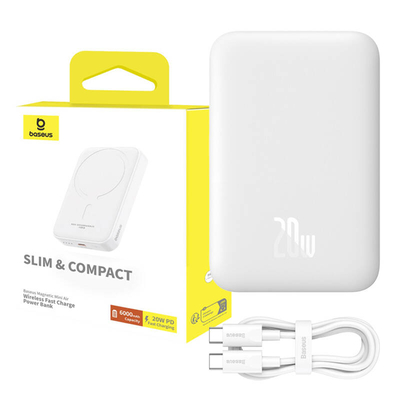 Product Powerbank Baseus Magnetic Mini 6000mAh 20W MagSafe (white) base image