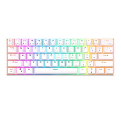 Product Πληκτρολόγιο Ασύρματο Royal Kludge mechanical RK61 RGB, red switch (White) base image