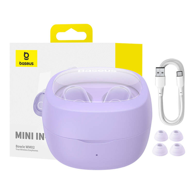 Product Wireless Headphones Baseus Bowie WM02 TWS, Bluetooth 5.0 (Violet) OS base image