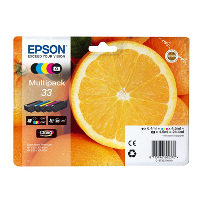 Product Μελάνι Epson 33 Multipack - 5 -Pack - Black, Yellow, Cyan, Magenta, Photo Black - Origina base image