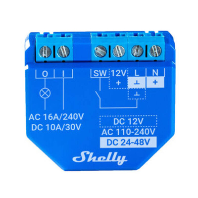 Product Ενδιάμεσος Διακόπτης WiFi Smart Shelly, 1 channel 16A base image