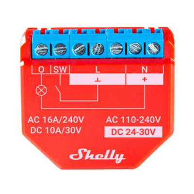 Product Ενδιάμεσος Διακόπτης Wi-Fi Smart Relay Shelly Plus 1PM, 1 channel 16A, with power metering base image