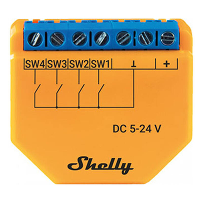 Product Ενδιάμεσος Διακόπτης Wi-Fi Controller Shelly PLUS i4 DC, 4-digital inputs base image