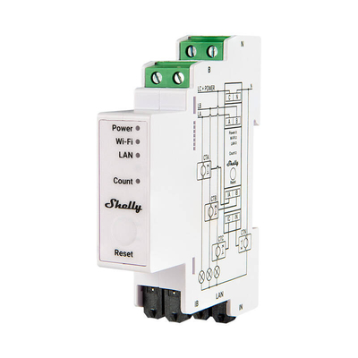 Product Μετρητής Ενέργειας 3-phase Energy Meter Shelly PRO 3EM 120A Wi-Fi base image
