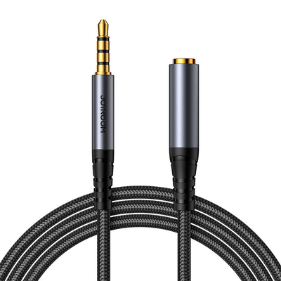 Product Καλώδιο 3.5mm Joyroom SY-A09 AUX extension female to 3.5mm male, braided, 1.2m (black) base image