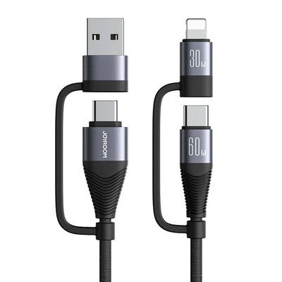 Product Καλώδιo USB Joyroom SA37-2T2 4in1 2C 1L 1A, 60W, 1.2m black base image